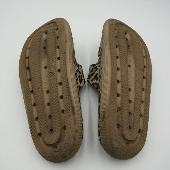 Weweya Shoes Womens Size 15 Leopard Print Slide Sandals Flip Flop Buckles - Picture 6 of 8
